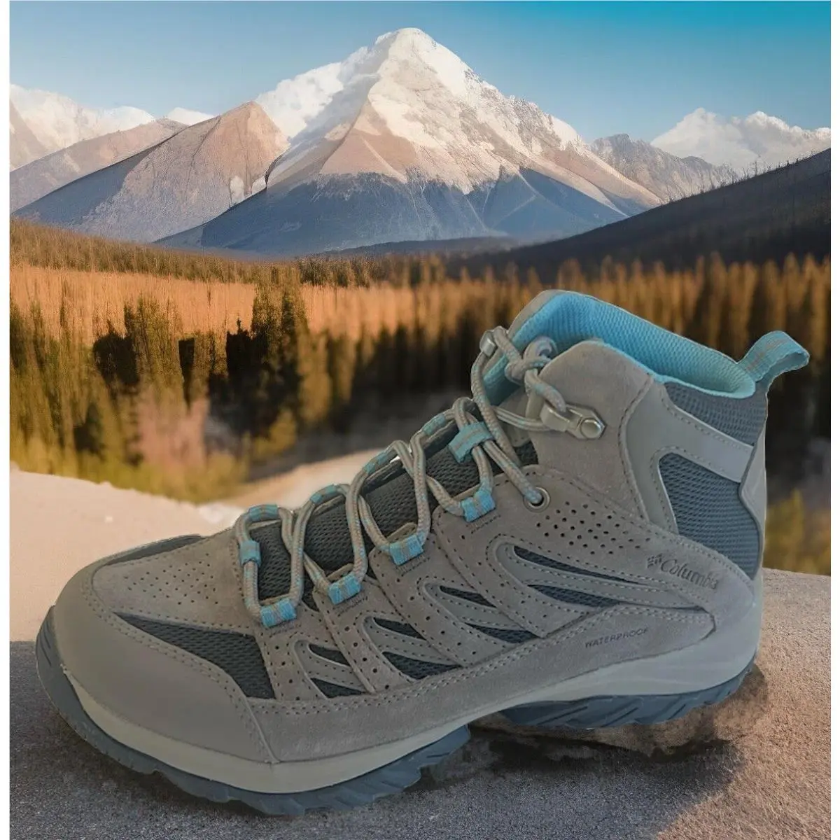 Columbia Crestwood Mid WP Waterproof Womens Hiking Shoes Trail Boots 10