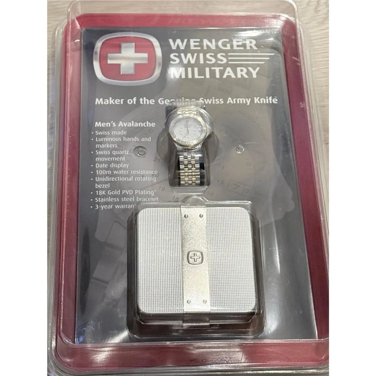 Swiss Military Men’s Avalanche Watch – Two Tone Stainless Steel – by Wenger