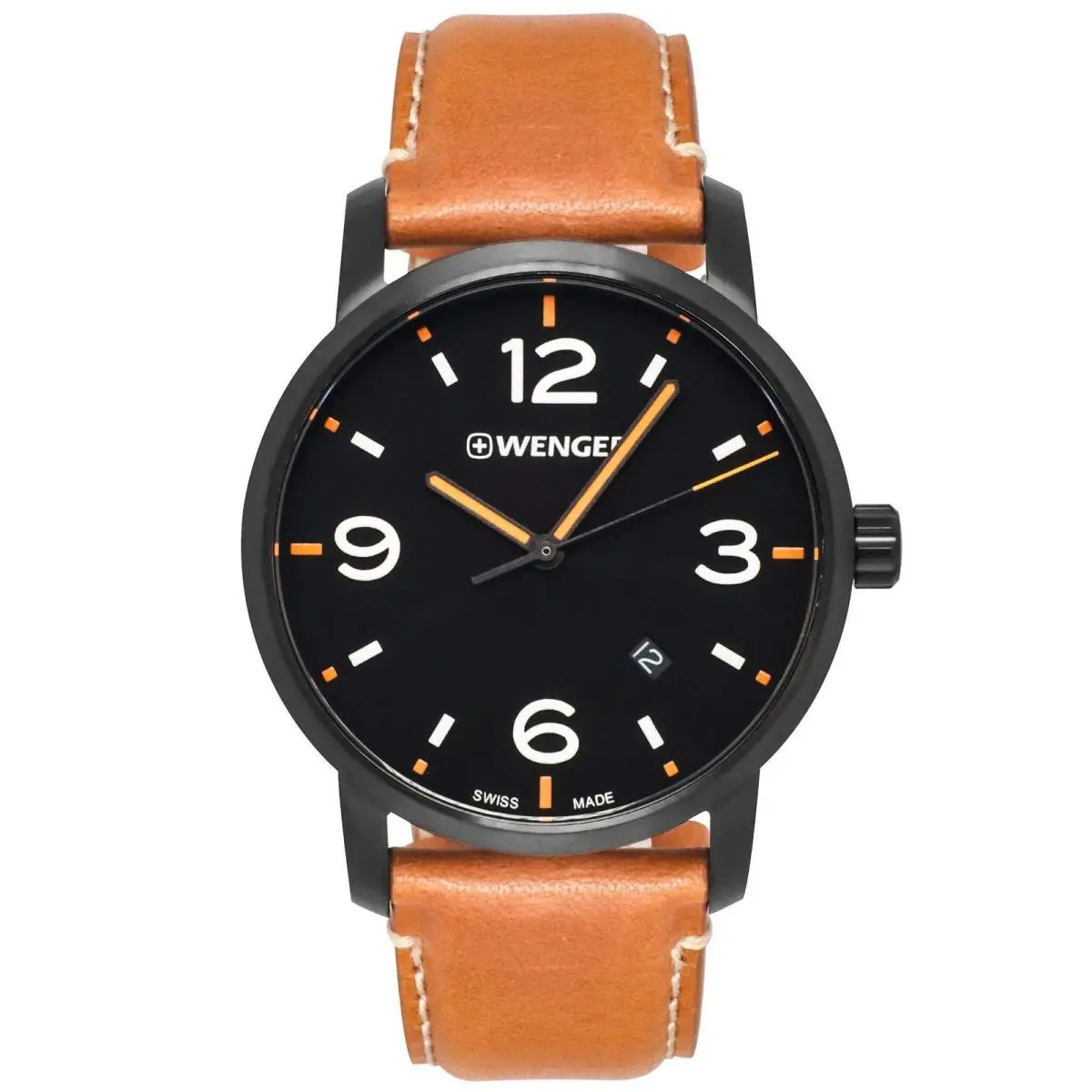 Wenger Urban Metro Black Black Dial Wristwatch 46928135639