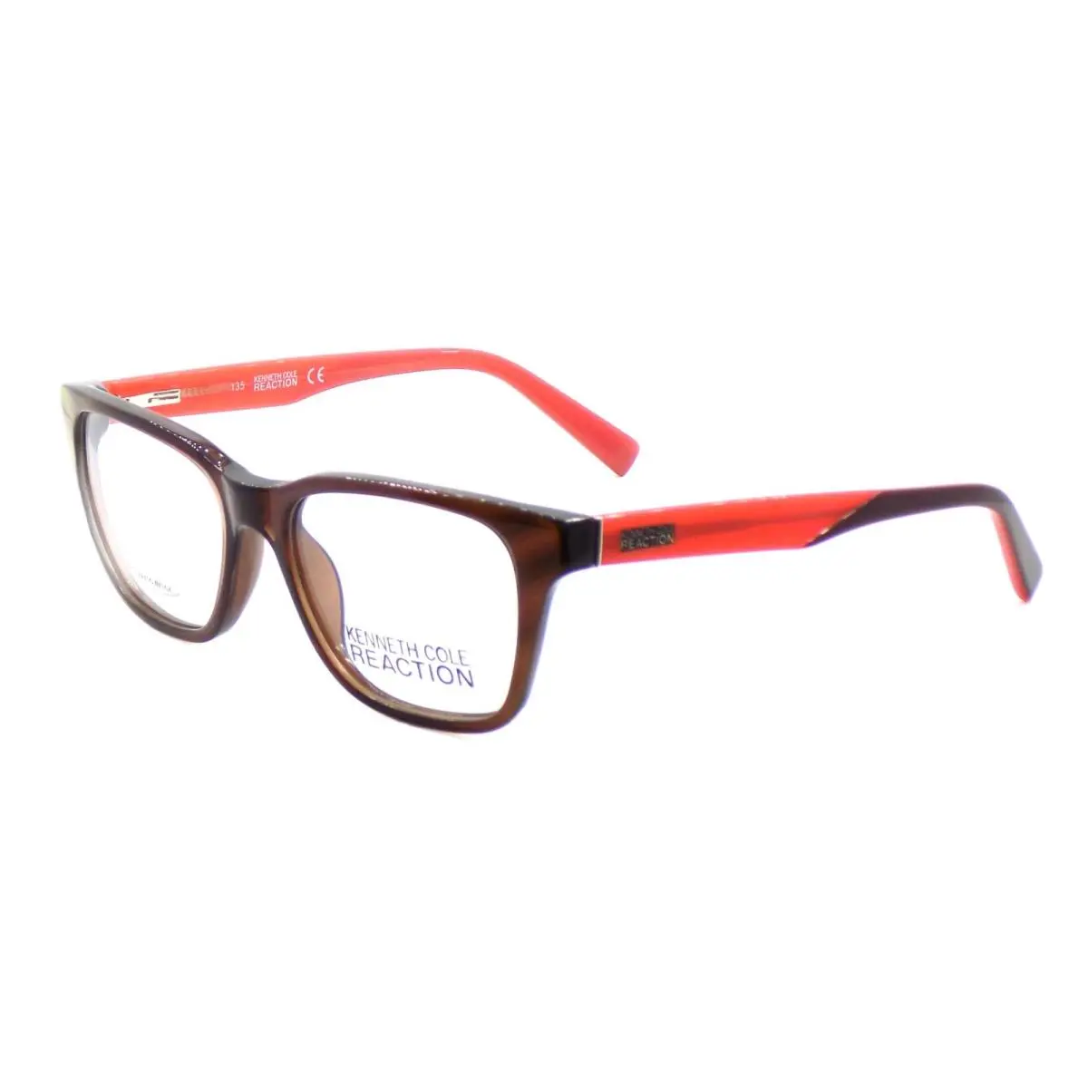 Kenneth Cole Reaction KC0755 048 Women`s Eyeglasses 50-16-135 Shiny Dark Brown