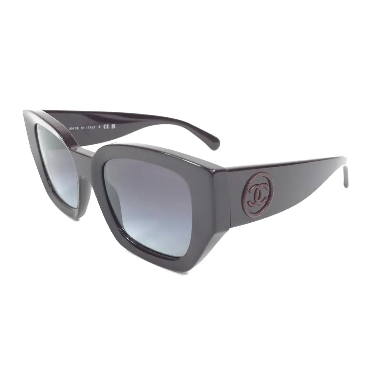 Sunglasses 5506 c.1461/S6 Polished Burgundy Thick Frames w/ Gray Gradient by Chanel