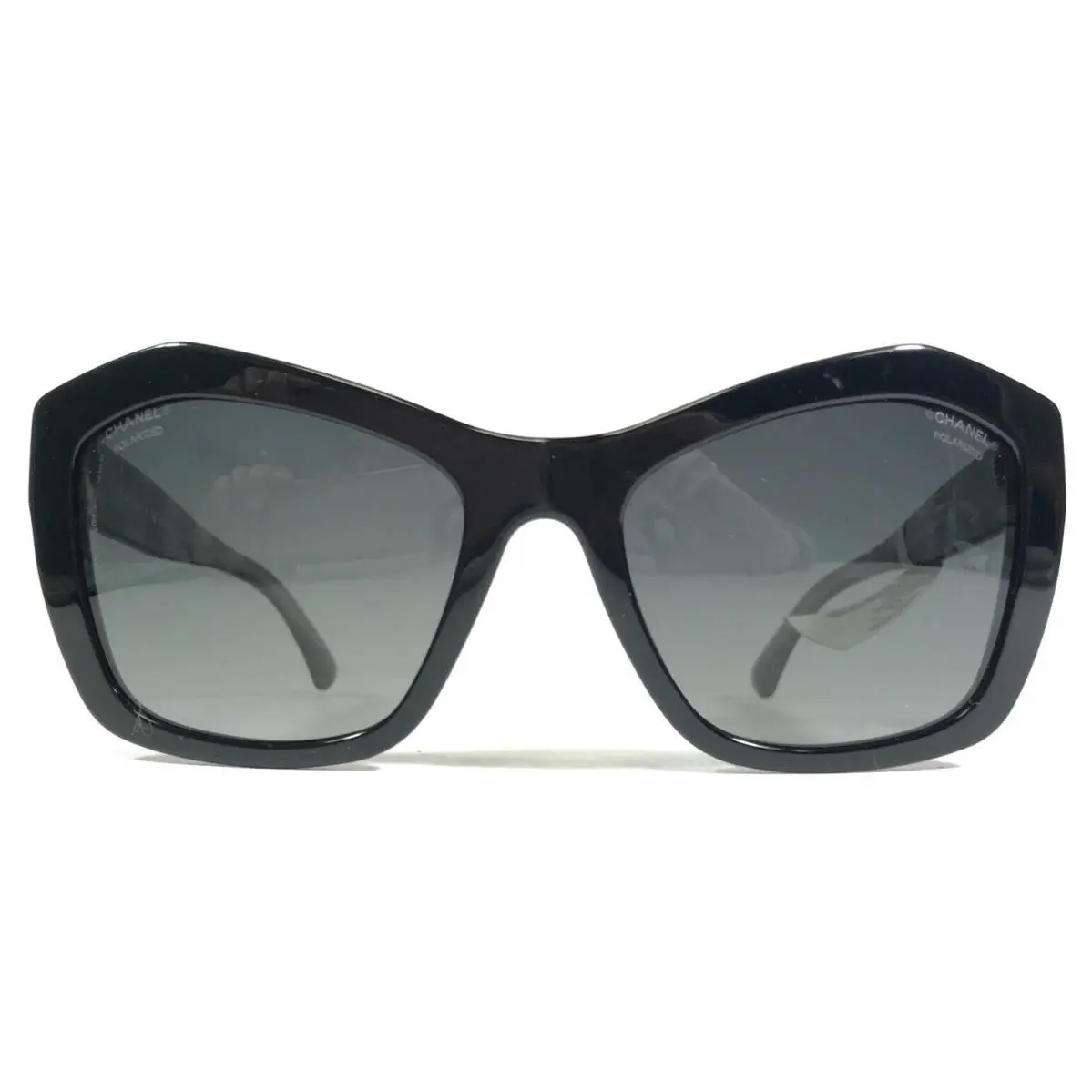 Sunglasses 5296 c.501/S8 Black Clear Lace Frames w/ Gray Polarized Lenses by Chanel