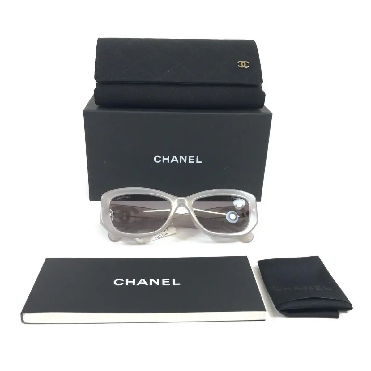 Sunglasses 5493-A c.1730/S6 Clear Gray Asian Fit w/ Gray Gradient Lenses by Chanel