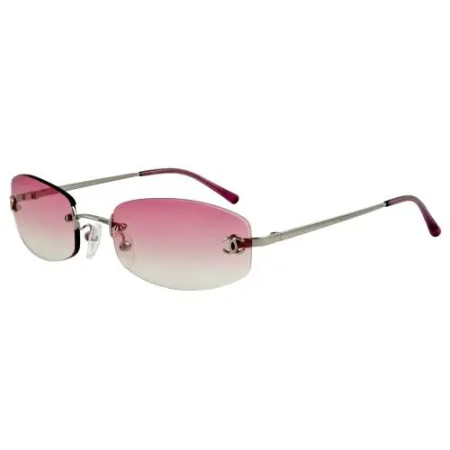 Chanel Y2K 4002 124/58 54mm Rimless CC Cocomark Sunglasses Eyeglasses Italy