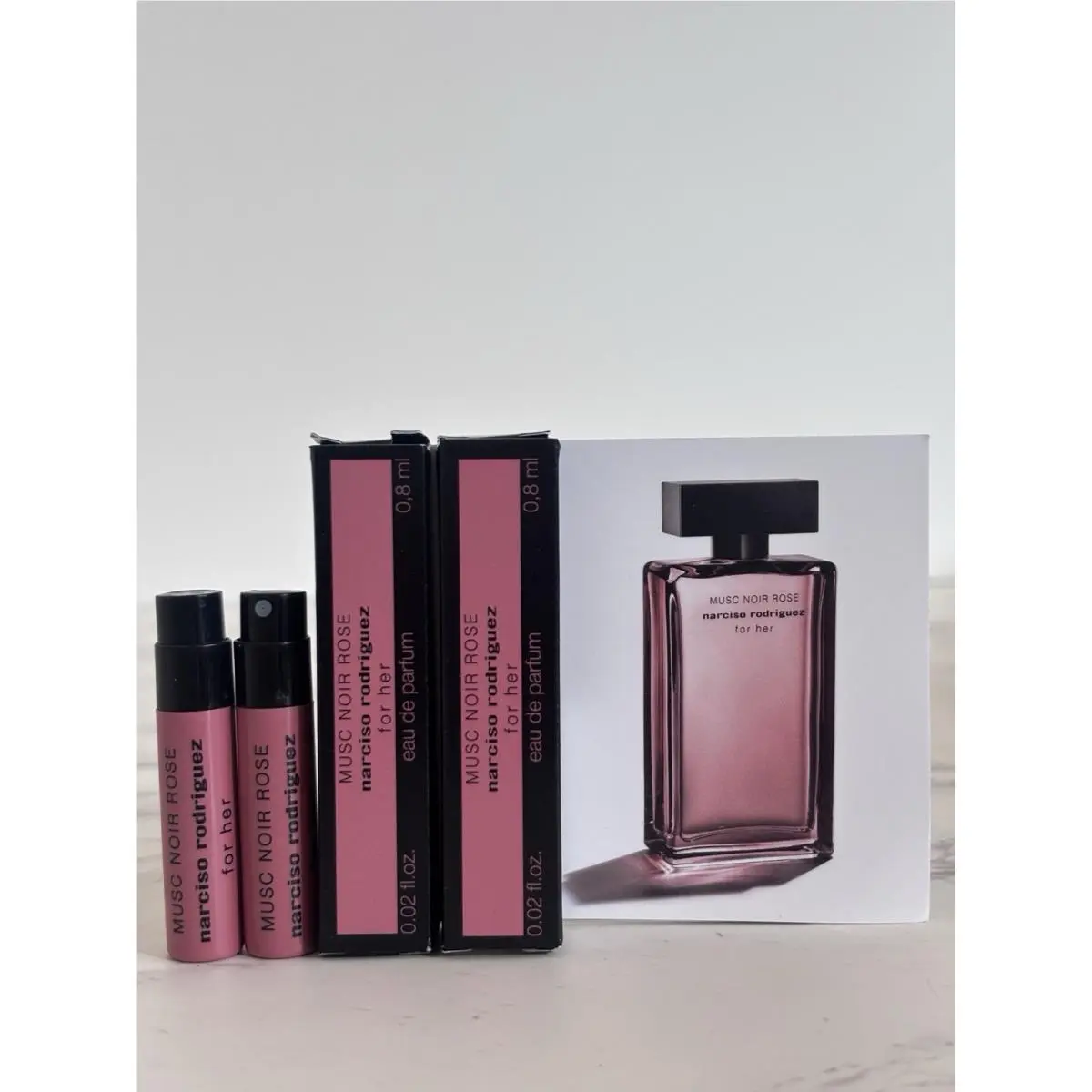 2x  Musc Noir Rose Eau De Parfum Edp Spray Sample 0.8ml ea by Narciso Rodriguez