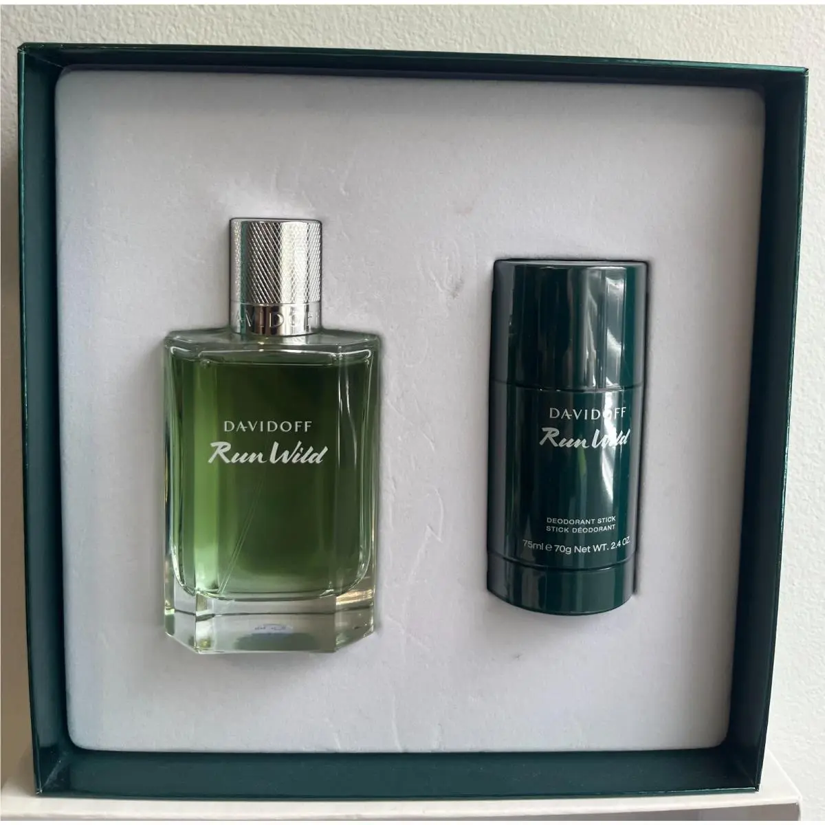 Davidoff Run Wild Edt 3.3 oz -100 ml Spray Deodorant Stick 2.4oz Gift Set