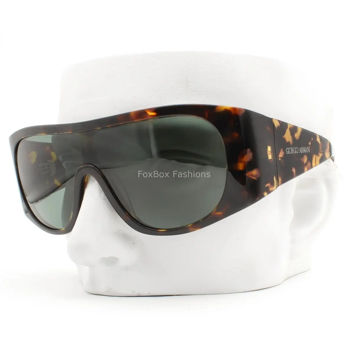 Shield Sunglasses Brown Tortoise Green AR8222U 5092/71 with Pouch by Giorgio Armani