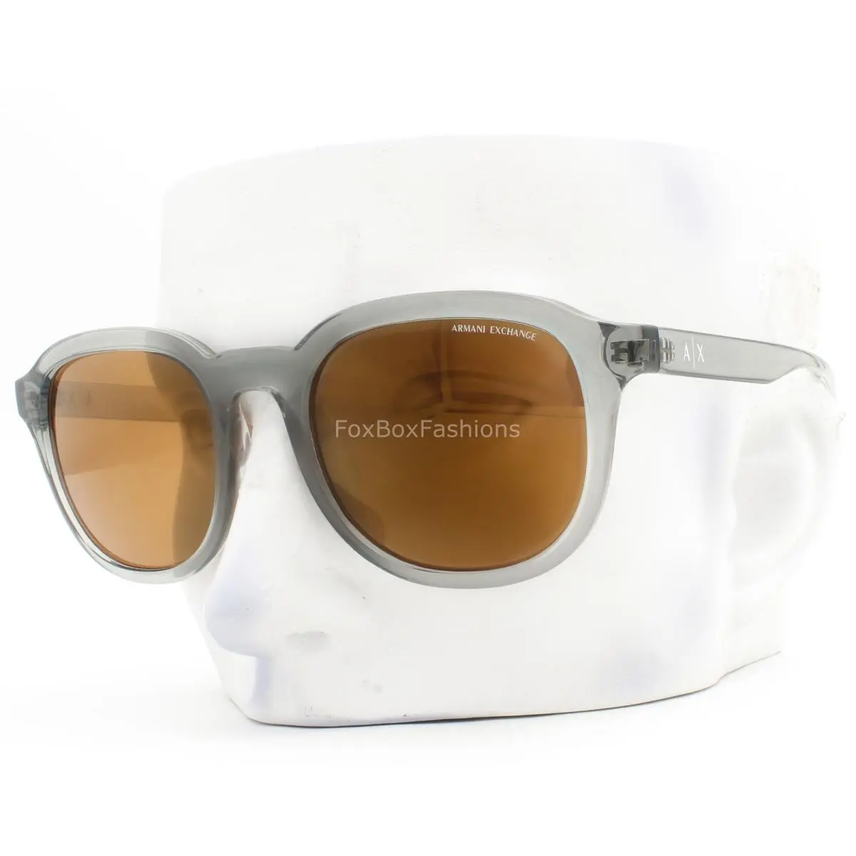 Sunglasses Crystal Gray Gold Mirror AX 4129SU 83346H with Case by Armani Exchange