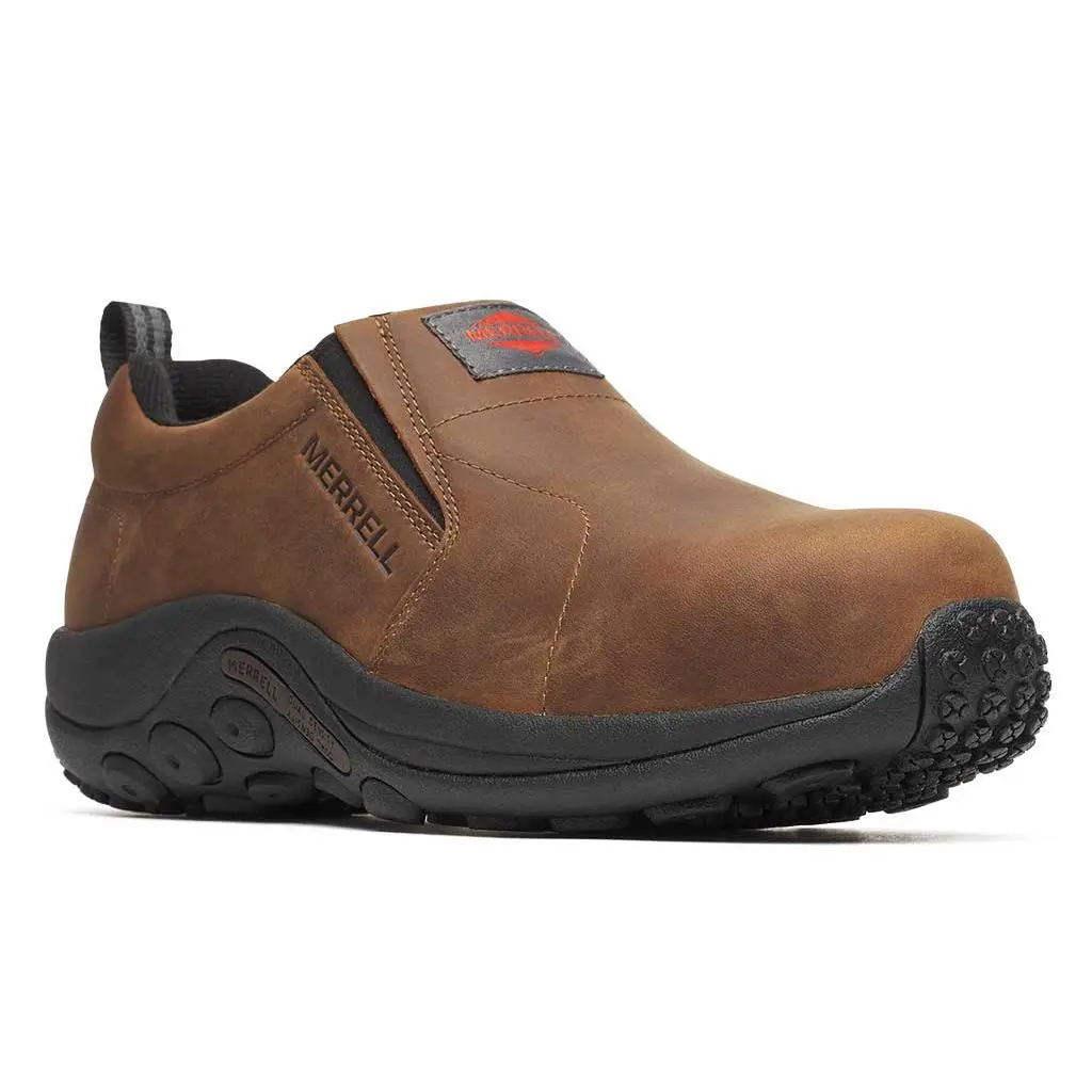 Merrell Men`s Jungle Moc Leather Hi-vis Carbon Toe Waterproof Shoe