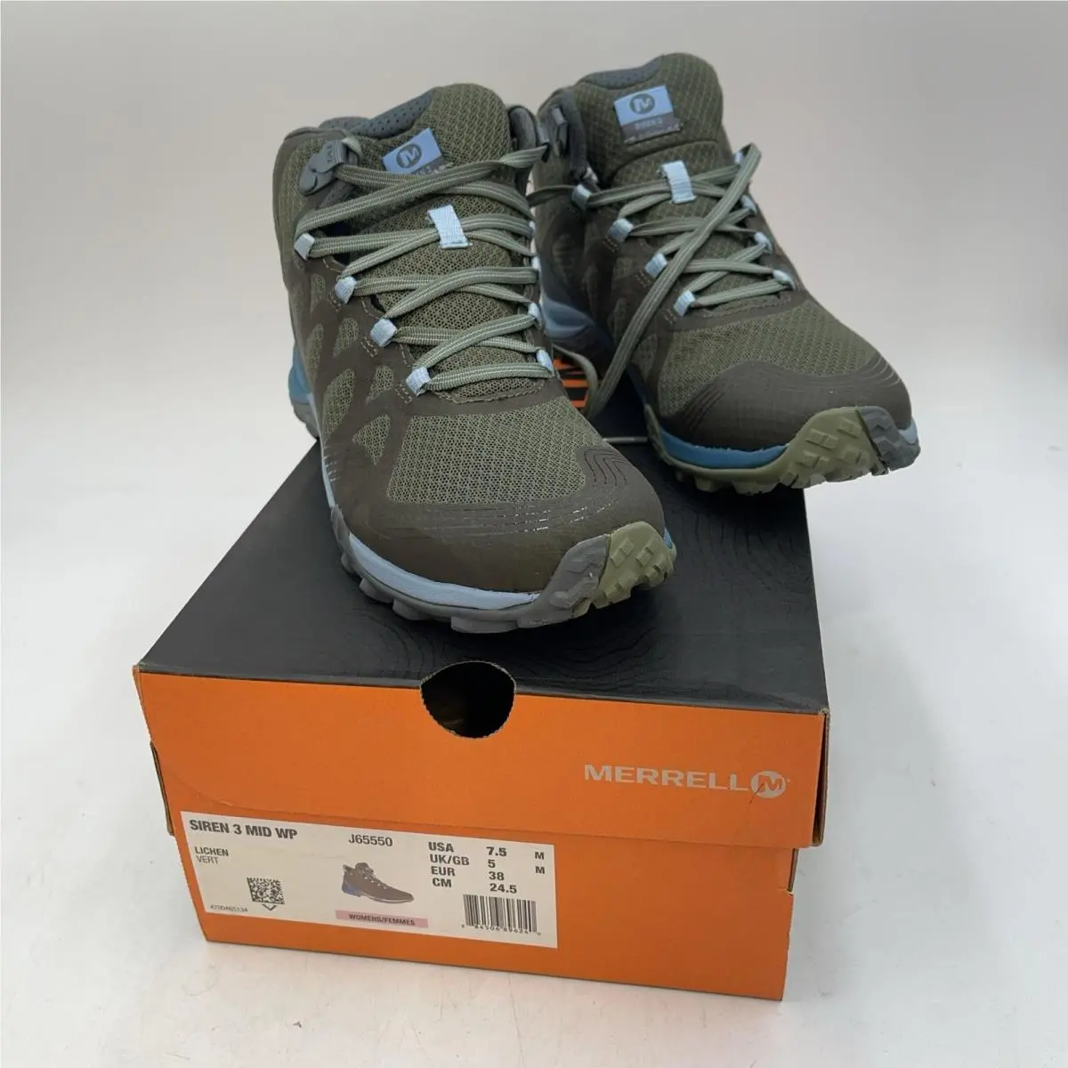 Merrell Siren 3 Mid Shoes Womens Size 7.5 Waterproof Hiking Sneakers J65550