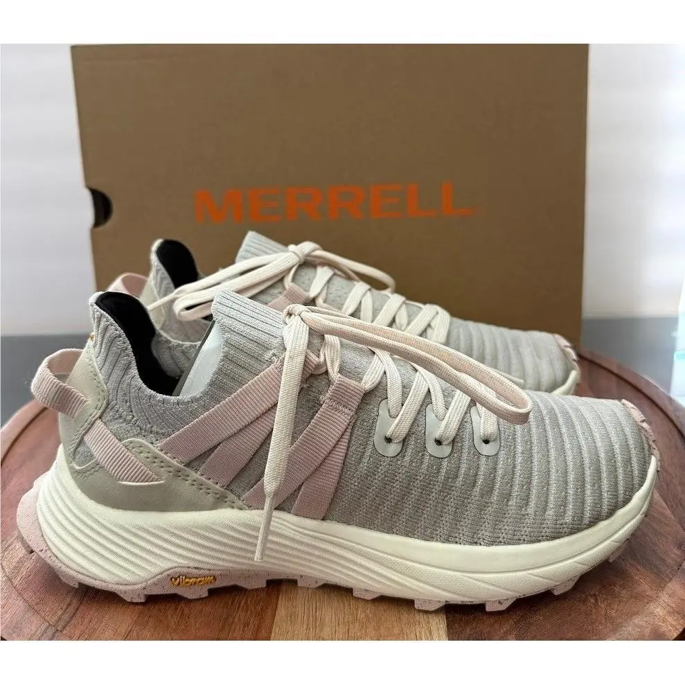Merrell Embark Lace Womens 7W Rose Knit Vibram Sneakers Wide Width J067282W