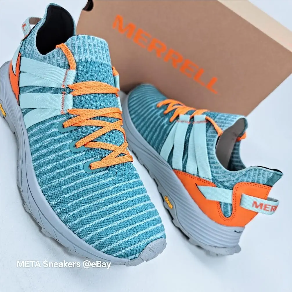 Merrell US 9 Men`s Blue Mineral Orange Outdoors Comfort Embark J067217