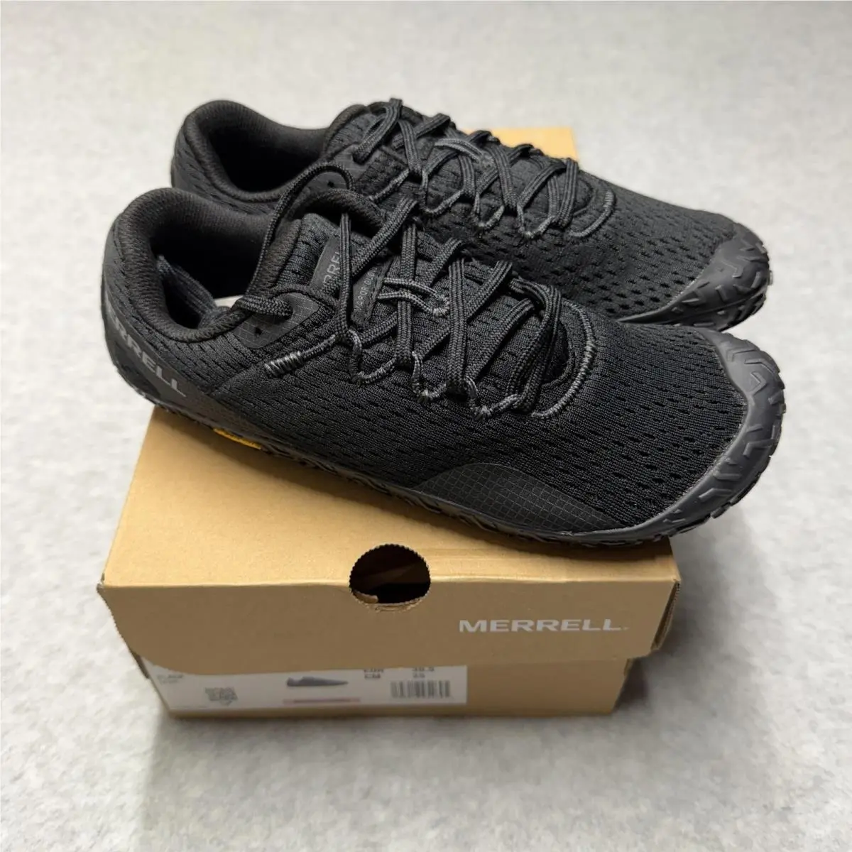 Merrell Vapor Glove 6 Shoes Womens 8 Black Barefoot Minimalist Running Athletic