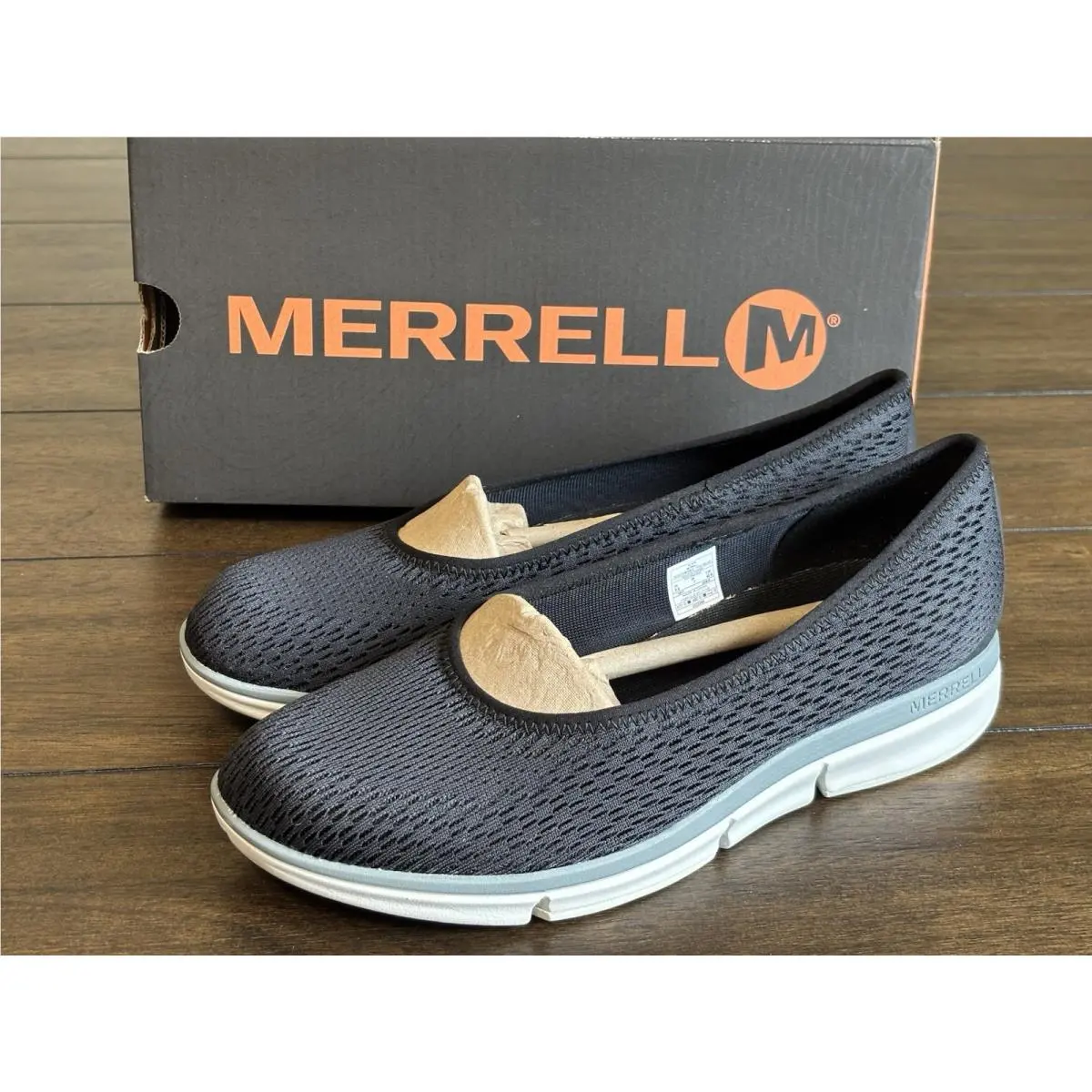 Merrell Zoe Sojourn Ballet E-mesh Q2 Shoes Womens Size 9.5 Black Slip On J93830