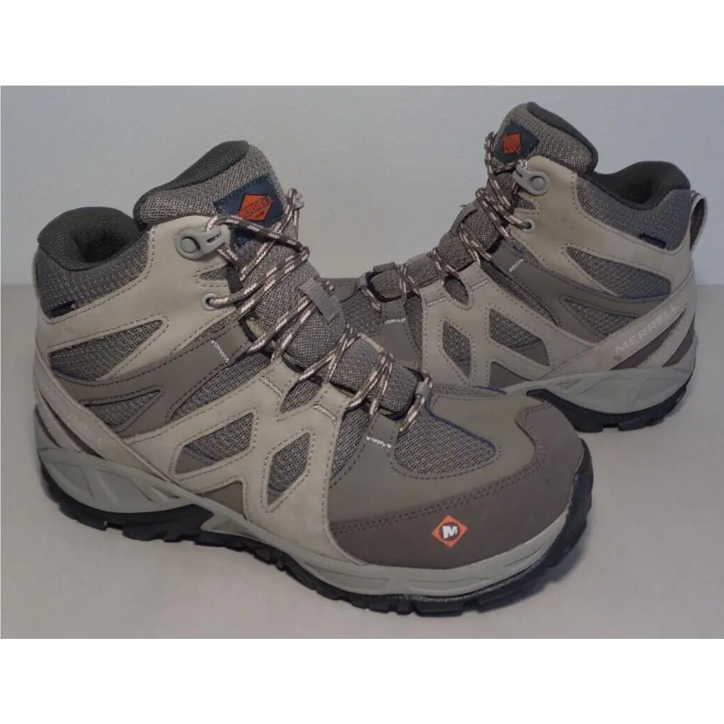 Merrell Size 8 M Siren Mid WP Brindle Boots Women`s Alloy Toe Work Shoes