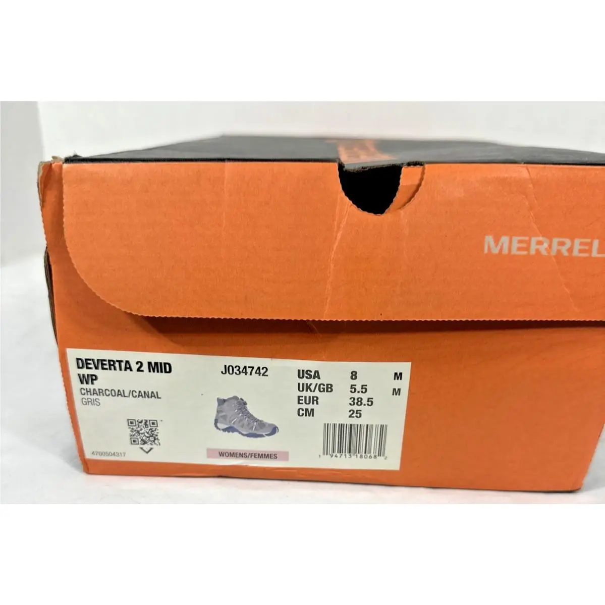 Merrell Women`s Deverta 2 Mid WP Charcoal