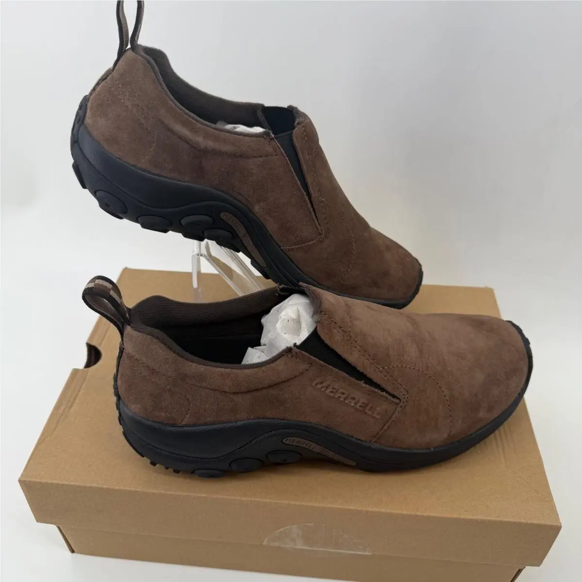 Merrell Jungle Moc Slip On Shoes Dark Earth Suede Mens Size 9 M J65685