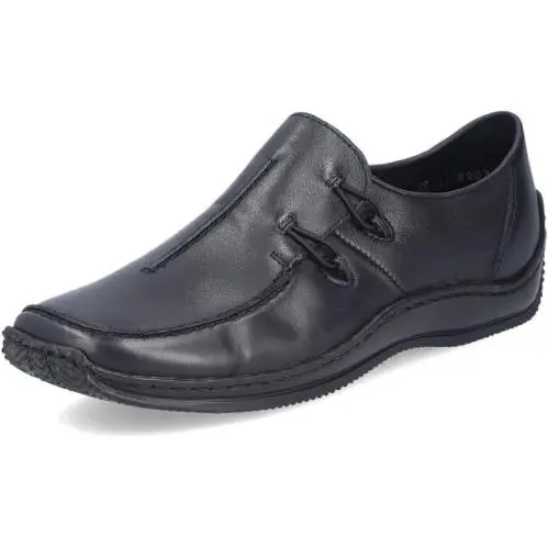 Rieker Women`s L1751-00 Closed Toe Black Leather Casual Walking Moccasin - Stock