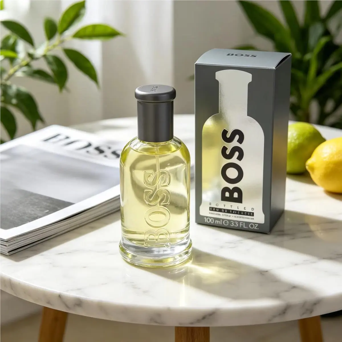 Bottled Eau de Toilette- Woody Men`s Cologne Pafum Spray 3.3 Oz by Hugo Boss