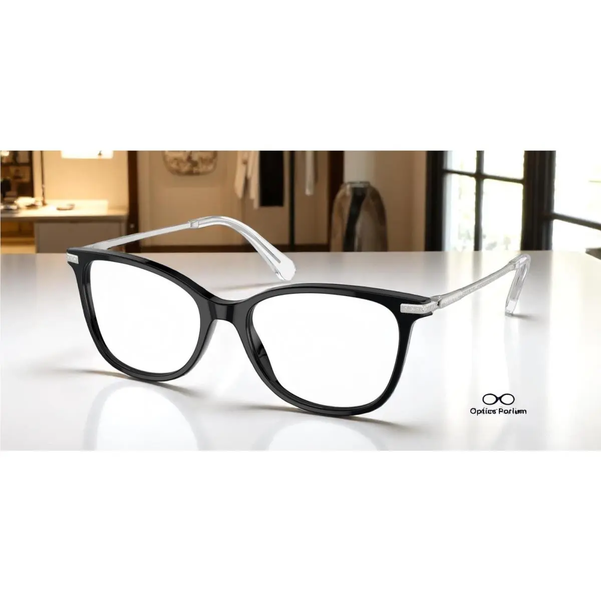 Swarovski SK2010F 1038 Black Demo Lens 54 mm Women`s Eyeglasses