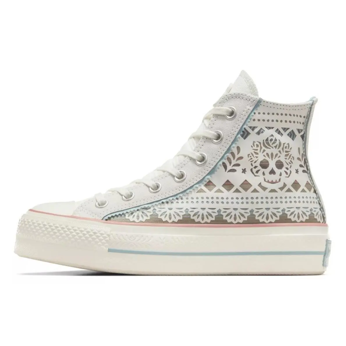 Converse shoes - Chuck Taylor All Star Lift Day Of The Dead - A12439C - Egret/Infinity Pool 0