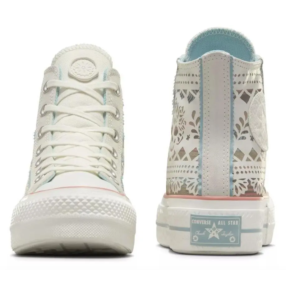 Converse shoes - Chuck Taylor All Star Lift Day Of The Dead - A12439C - Egret/Infinity Pool 3