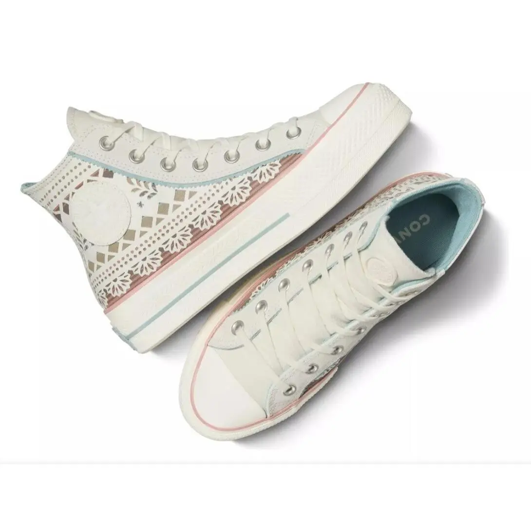 Converse shoes - Chuck Taylor All Star Lift Day Of The Dead - A12439C - Egret/Infinity Pool 4