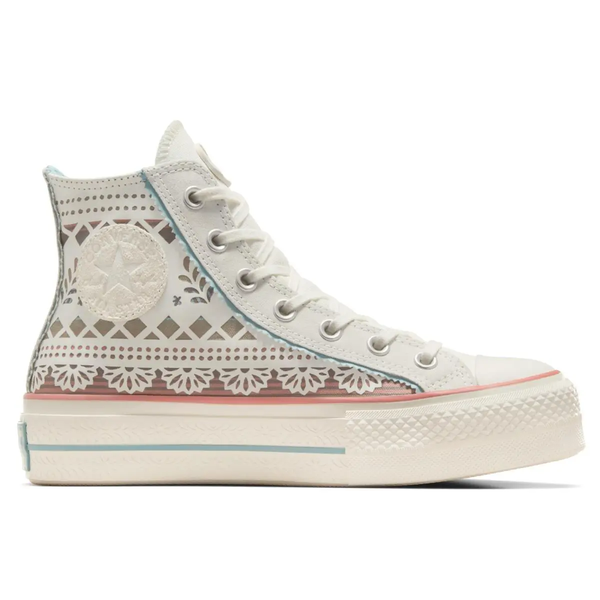 Converse shoes - Chuck Taylor All Star Lift Day Of The Dead - A12439C - Egret/Infinity Pool 10