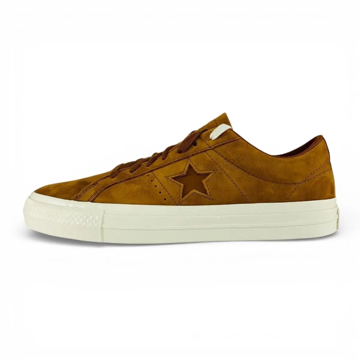 One Star Pro Low Nubuck Warm Tan Egret Men Skateboarding Shoes A09247C by Converse