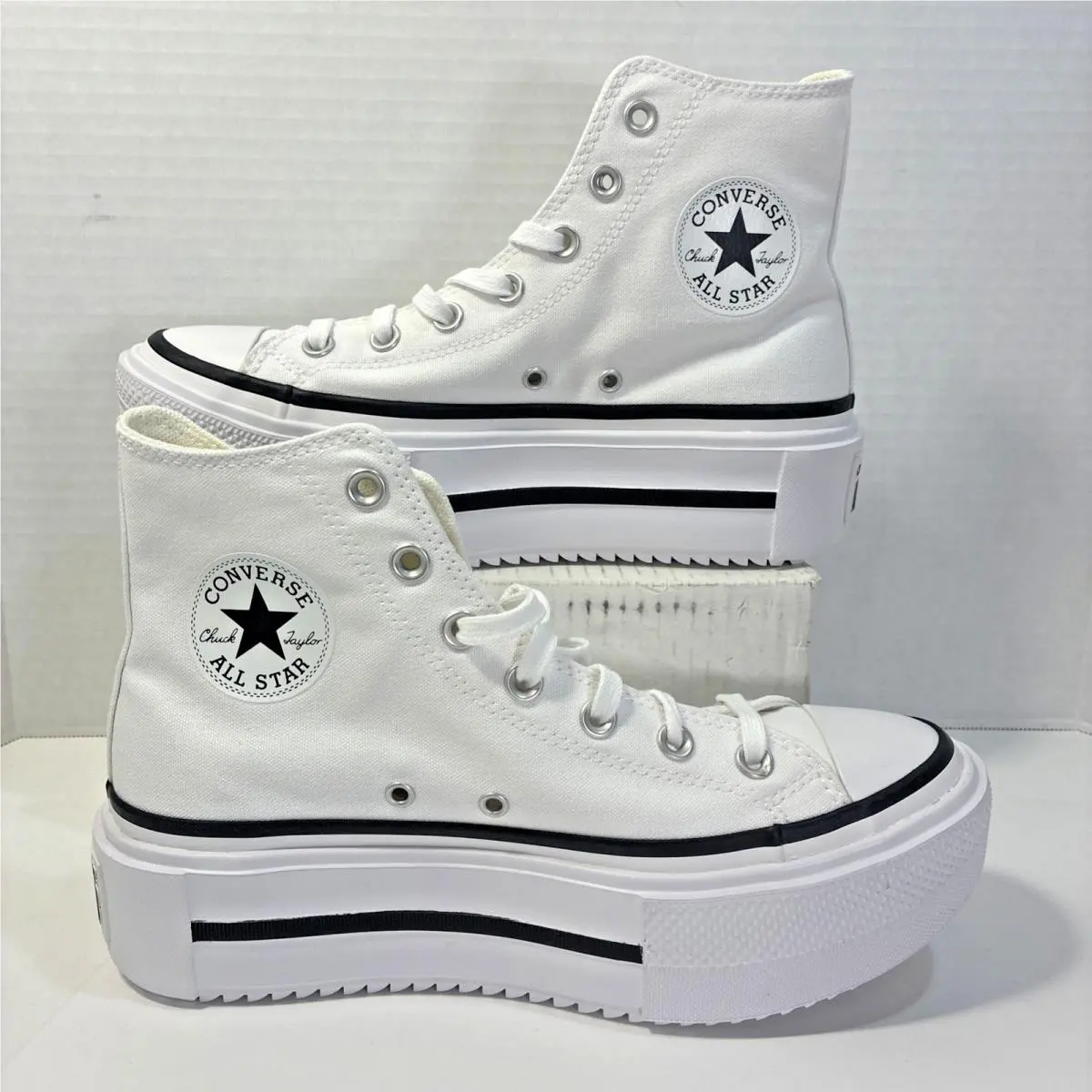 Chuck Taylor Lift Double Stack Hi Sz 9 Womens Platform Sneaker White by Converse
