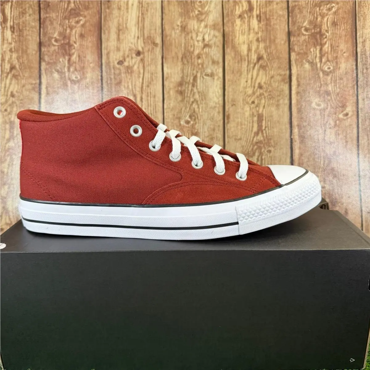 Ctas Malden Street Mid Sneaker Mens Size 11.5 Red Canvas Suede by Converse