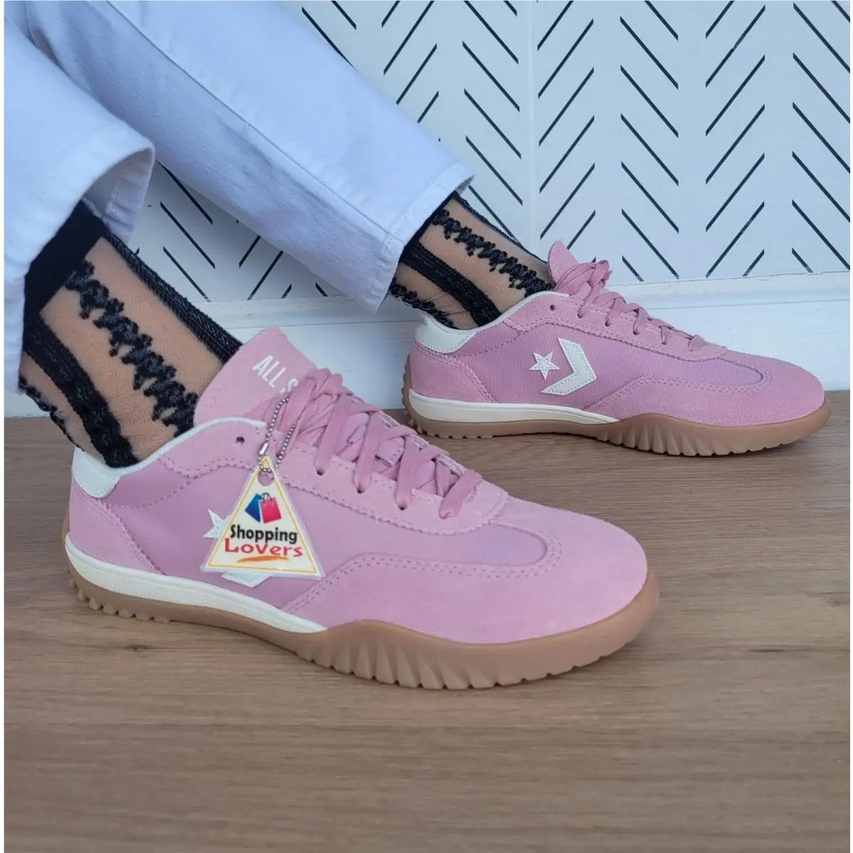 ⭐converse Run Star Trainer Ox Sz 7 Women Casual Shoes Suede Sneaker Pink A13362C by Converse