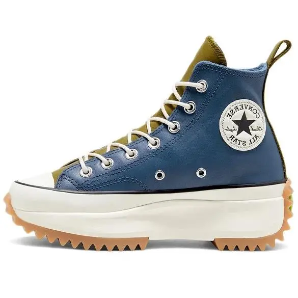 Converse Run Star Hike High Navy White Gum Green 568650C Womens 5.5