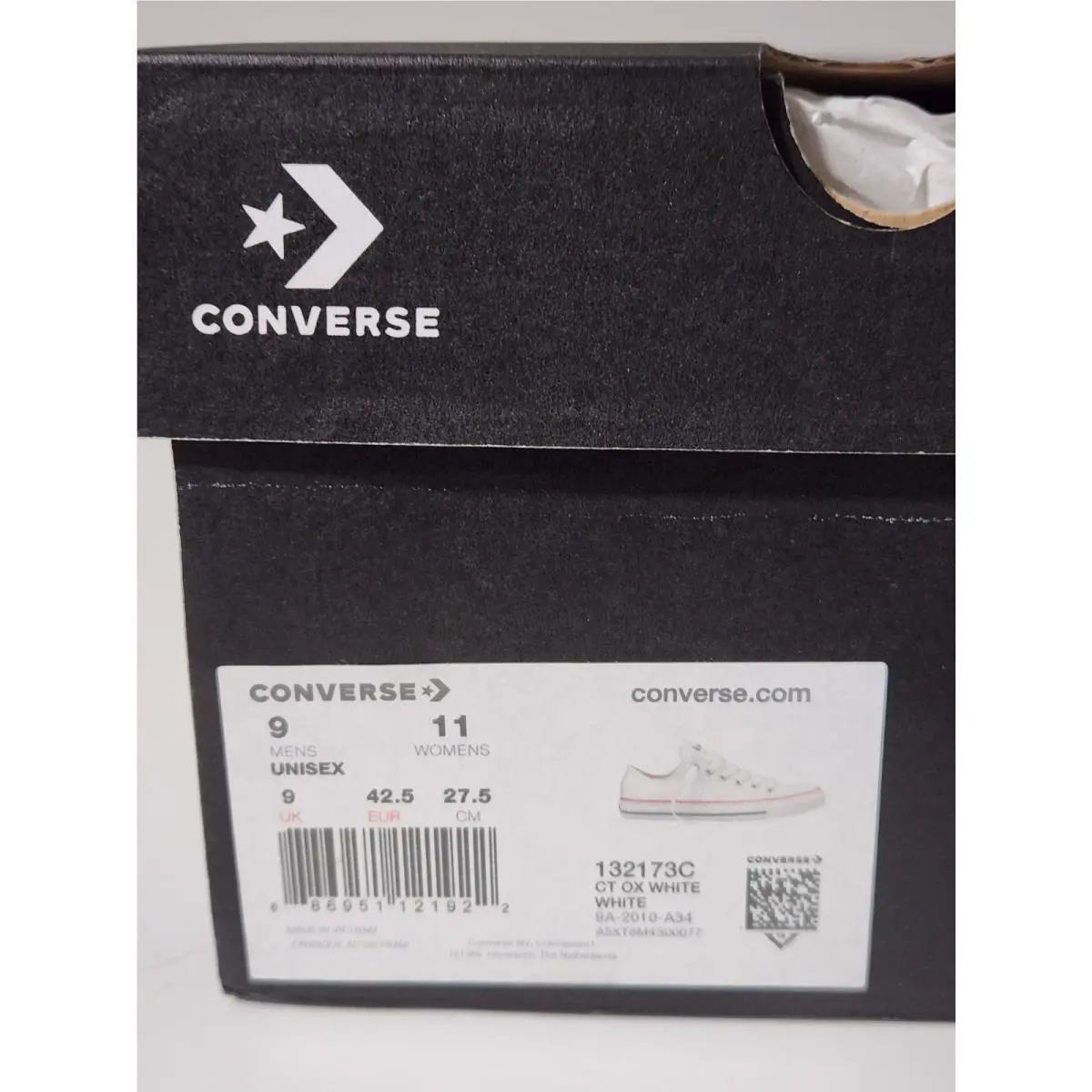Converse shoes - Converse Chuck Taylor All Star Leather Ox - White 5
