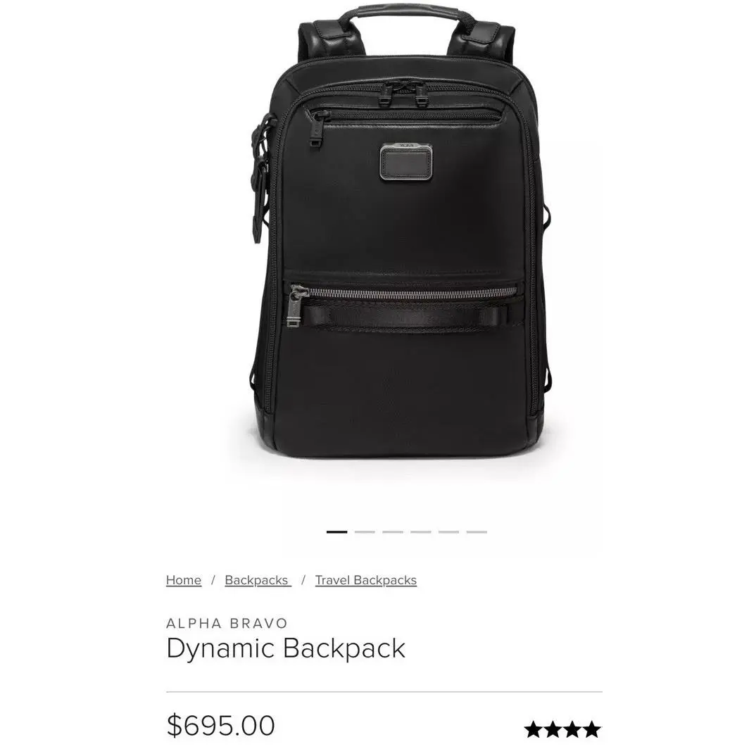 Alpha Bravo Dynamic Backpack Black W/ 3 Mobil Accessories Over by Tumi