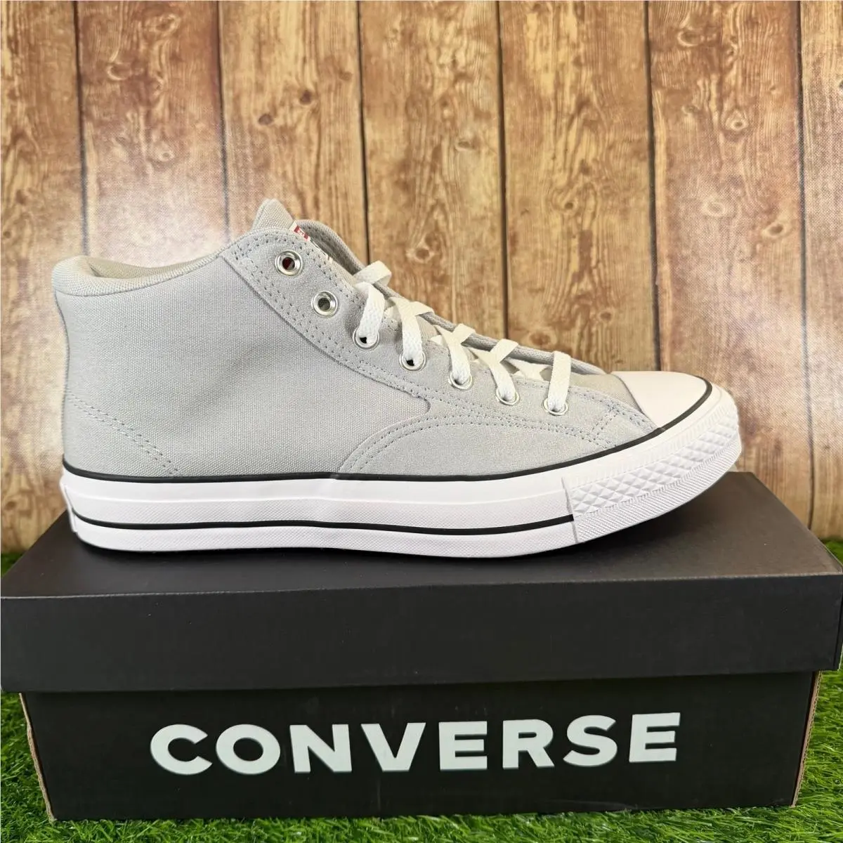Ctas Malden Street Mid Sneaker Mens Size 10 Grey Canvas Padded Collar by Converse