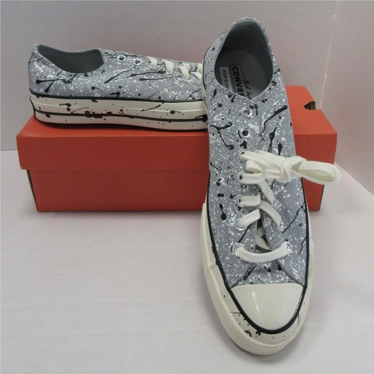 Sneakers Men Size 10.5 Gray Chuck Taylor All Star 70 Paint Splatter by Converse