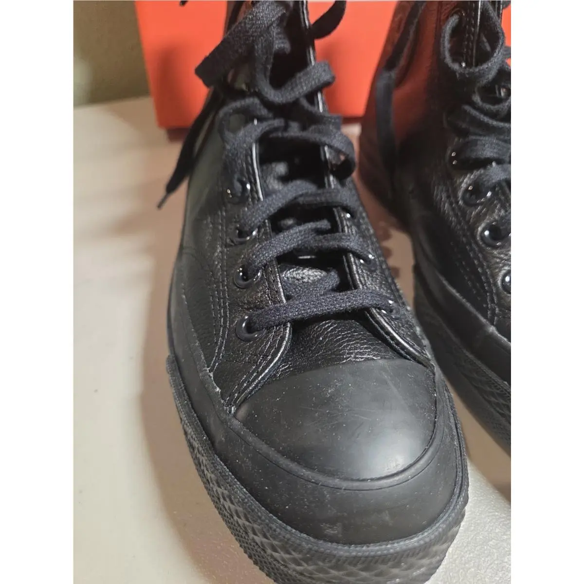 Converse shoes - Converse Chuck Taylor All Star Leather High Top - A00732C - Black 0