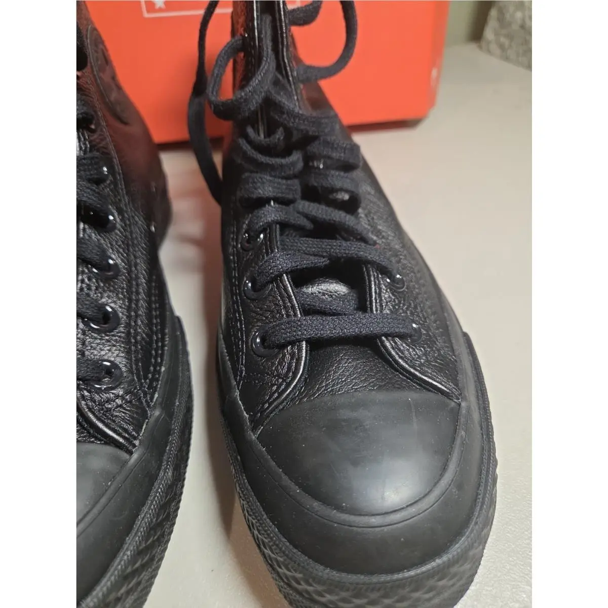 Converse shoes - Converse Chuck Taylor All Star Leather High Top - A00732C - Black 1