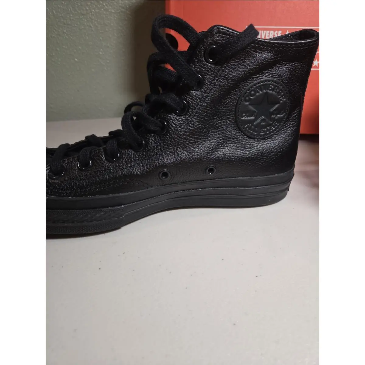 Converse shoes - Converse Chuck Taylor All Star Leather High Top - A00732C - Black 2