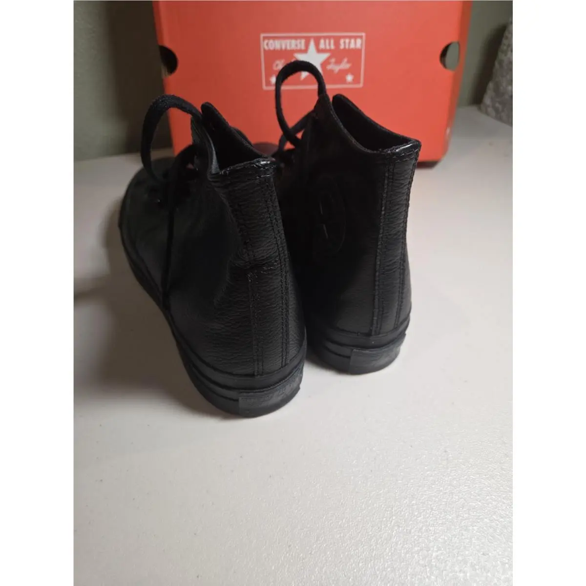 Converse shoes - Converse Chuck Taylor All Star Leather High Top - A00732C - Black 7