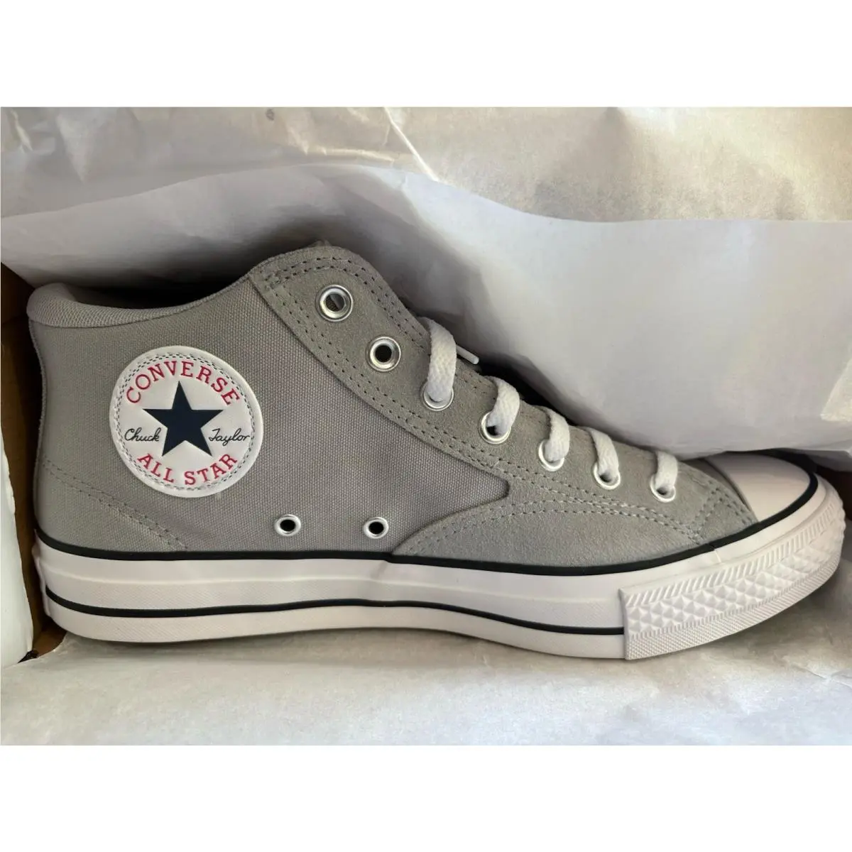 Chuck Taylor All Star Malden Mid Street Shoes Men’s Size 10 Gray White by Converse