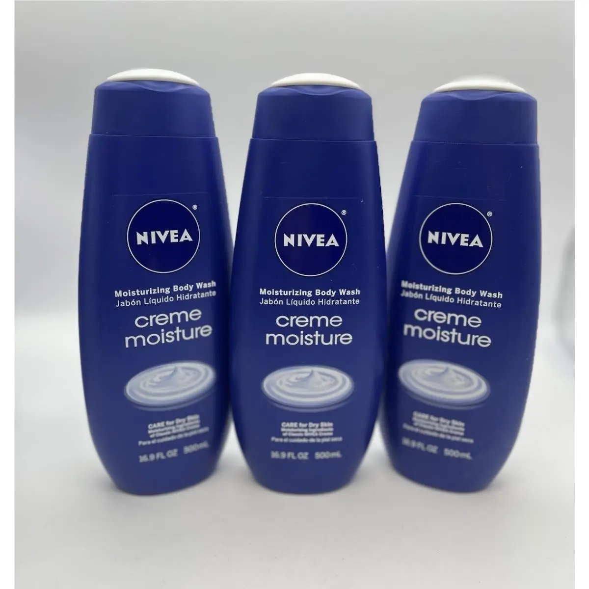 Moisturizing Body Wash Creme Moisture Care For Dy Skin 16.9 fl oz x3 by Nivea