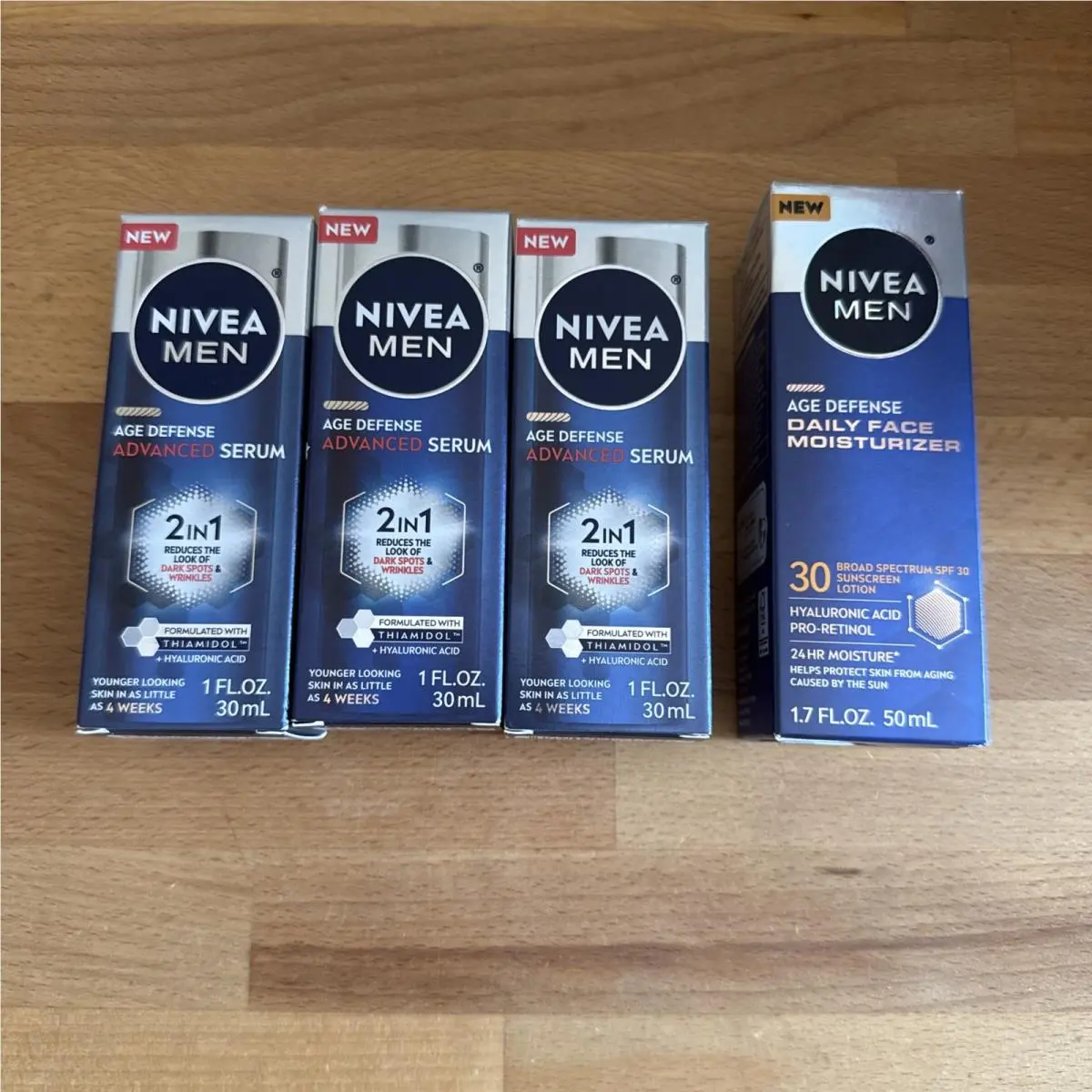 3X- Men Age Defense 2 In 1 Serum 1oz Plus 1-Moisturizer Spf 30 by Nivea