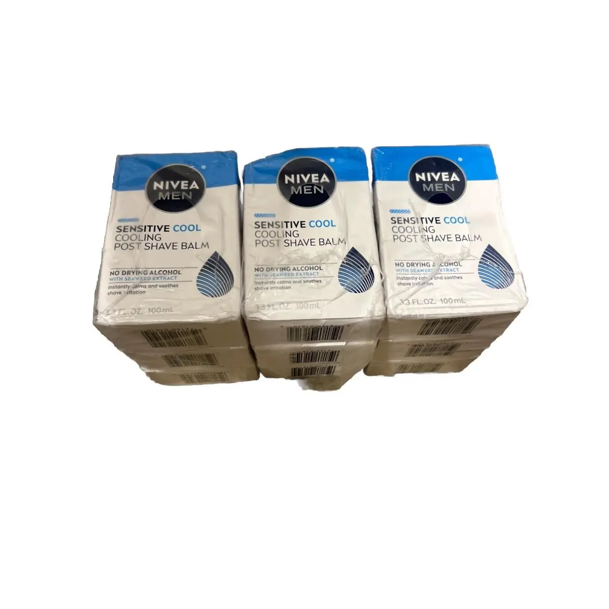Lot of 9 Nivea Men Sensitive Cool Post Shave Balm 3.3oz 100mL