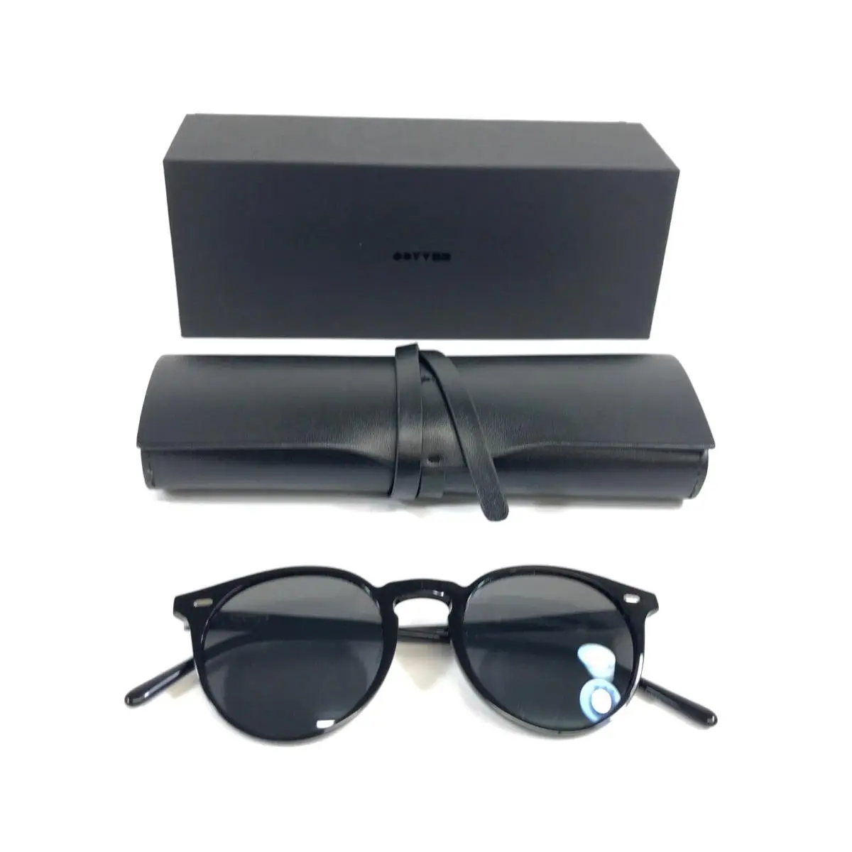 Sunglasses OV552SU 1731R5 N.02 Sun Black Round Carbon Gray Lenses by Oliver Peoples