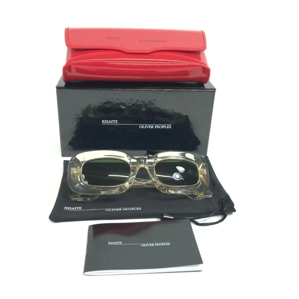 x Khaite Sunglasses OV5548SU 109471 1966C Buff Frames Green Lens by Oliver Peoples