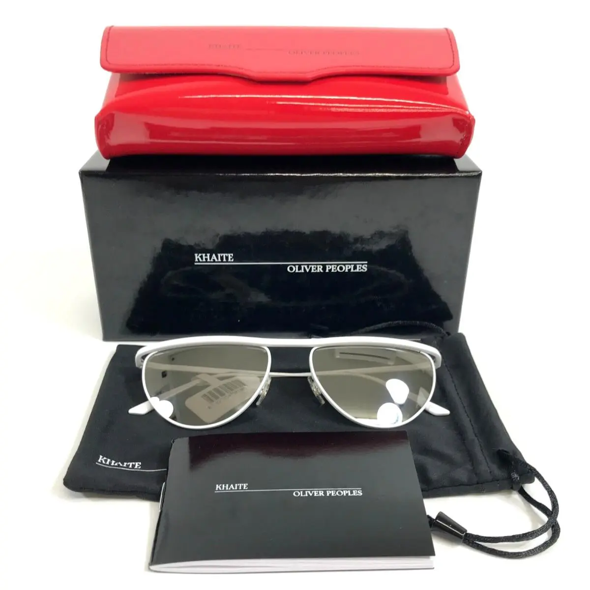 x Khaite Sunglasses OV1342S 55358V 1984C White Frames Silver Lens by Oliver Peoples