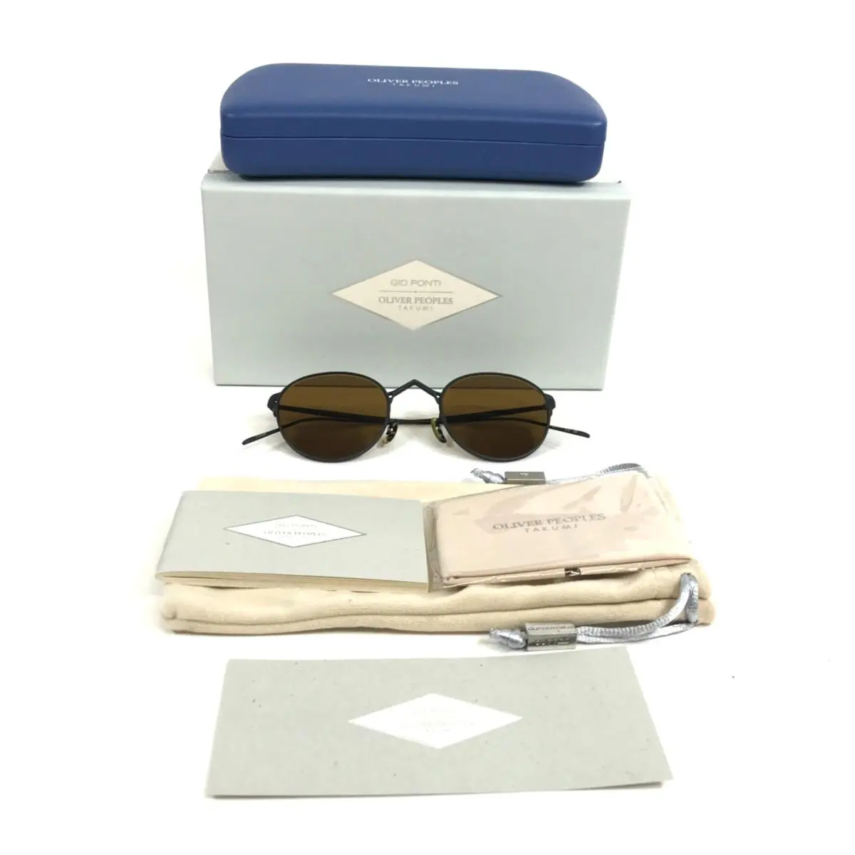 x Takumi Sunglasses OV1311ST 501753 G.PONTI-4 Matte Black w Brown by Oliver Peoples