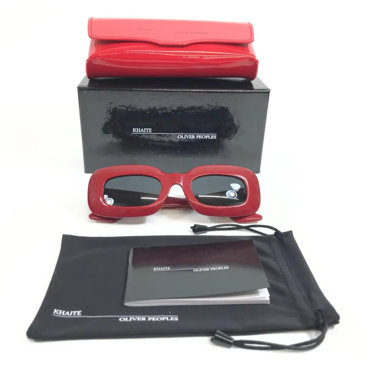 x Khaite Sunglasses OV5548SU 178187 1966C Red with Grey Lenses by Oliver Peoples